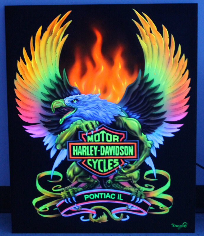 Glowing blacklight UV mural 12 by Dongbai Tang