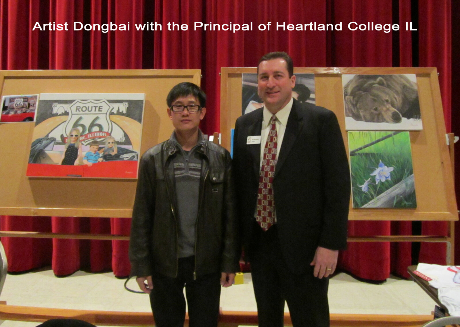 Dongbai Tang with the Director of Tourism for Illinois